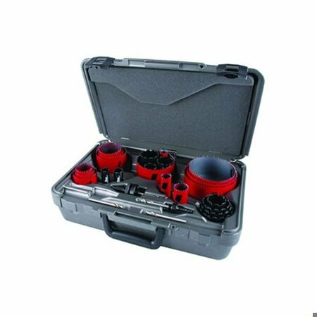 MORSE Hole Saw Kit, Plumbing Combination, 28 pc, 1-15/16 in Cutting Depth, 5/6 TPI, Bi-Metal, Red MHSPLU01